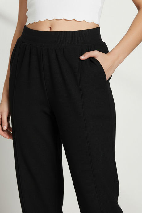 Zivame Knit Cotton Loungewear Bottom - Black Beauty — image 6